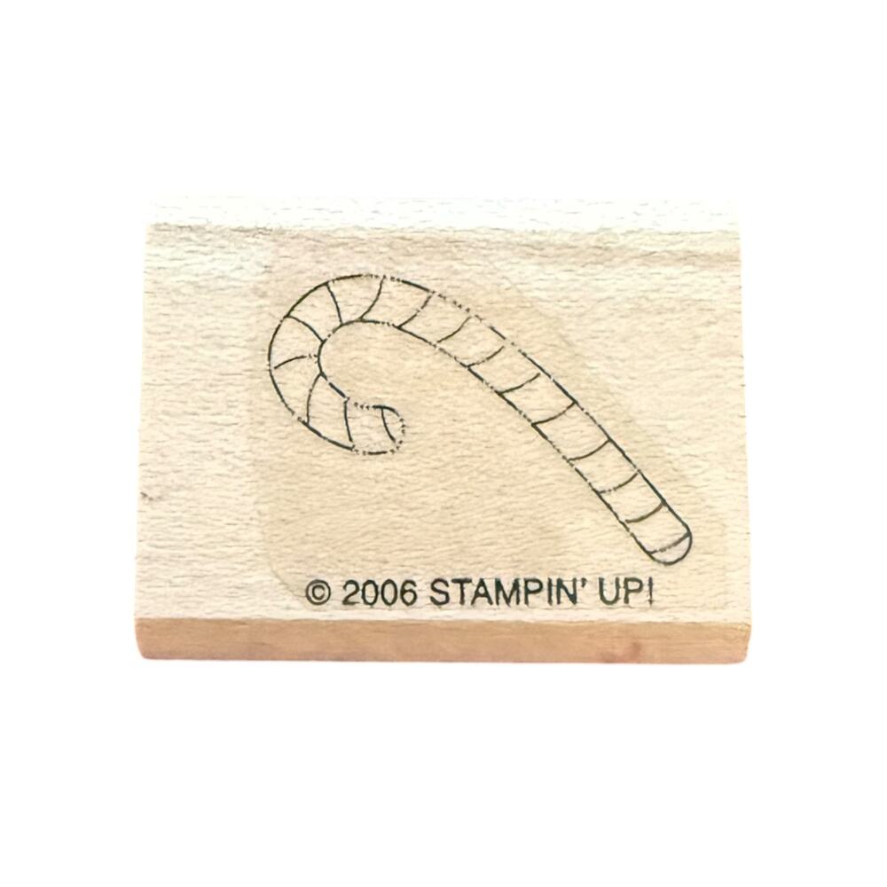 Stampin Up! 2006 Christmas Candy Cane Crafting Rubber Stamp